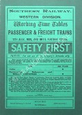 Working Time Table of Passenger & Freight Trains - Western Division, 17th July, 1932 and until further notice by Southern Railway